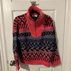 John & Jenn Abstract 1/4 Zip Sweater
